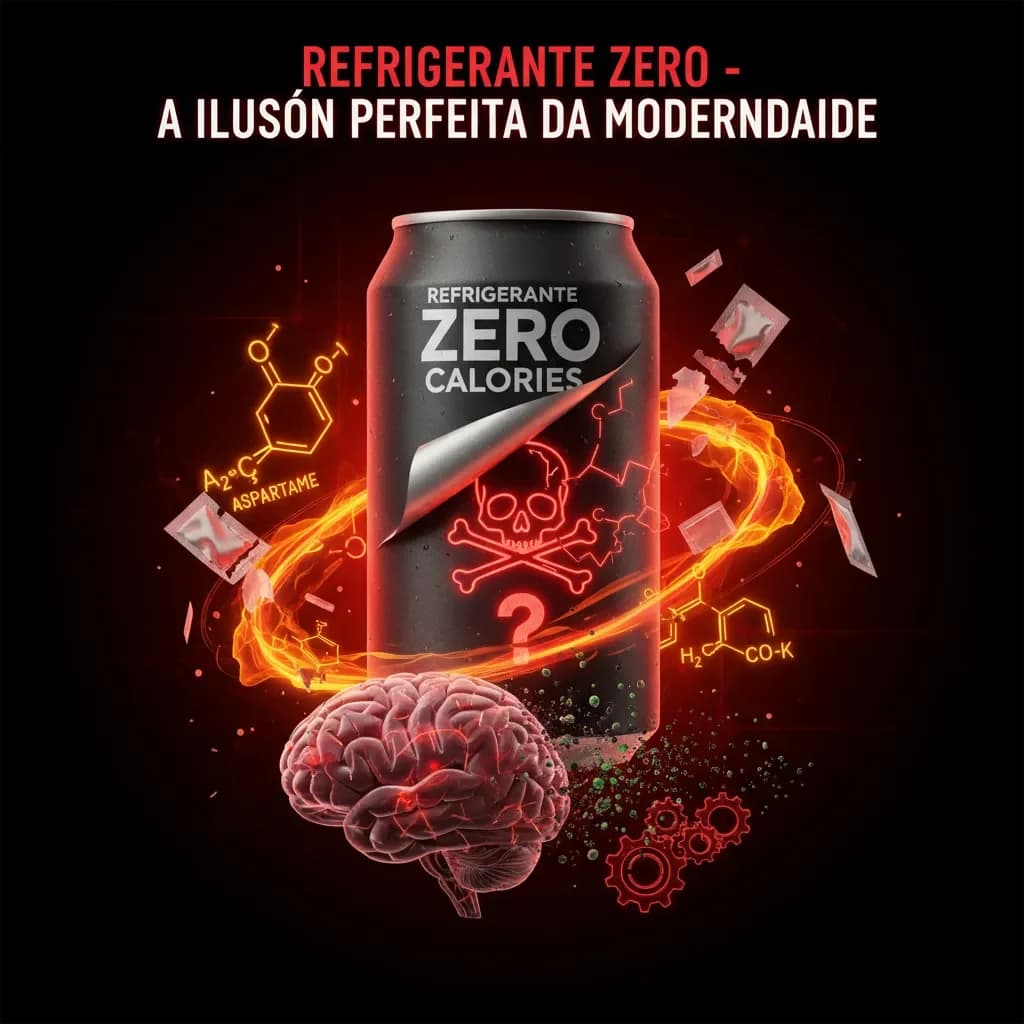 Lata de refrigerante zero, vendida como opção sem calorias