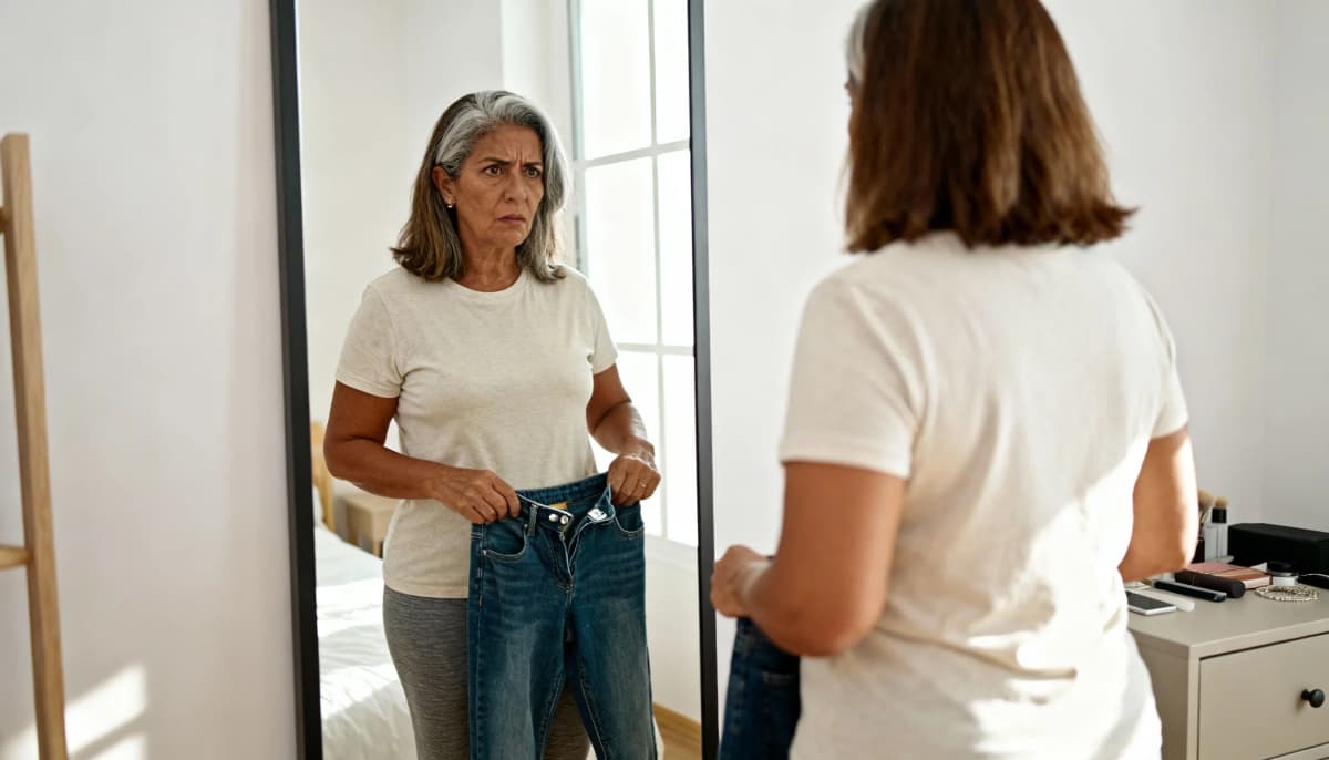Frustração diante da calça que não fecha mais mesmo comendo igual